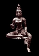 Uma Bronze statuette of Shiva seated