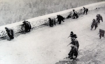 Spanish Foreign legion in action on the Nationalist side during the Spanish Civil War 1936