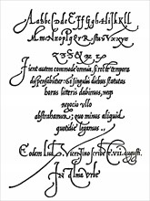 Handwriting styles of 16th century
