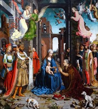The Adoration of the Kings is a large oil-on-oak painting by Jan Gossaert