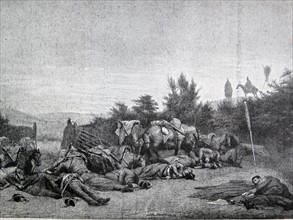 An Episode in the Campaign of 1848: The Troops Resting Before the Battle of Schleswig by I. Senne
