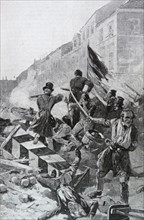 Fighting at the Barricades in Berlin
