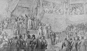 Louis Philippe taking the oath of constitution
