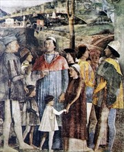 Fresco depicting Lodovico Gonzaga awaiting the return of his son