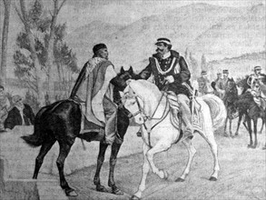 the meeting of Giuseppe Garibaldi and Victor Emmanuel