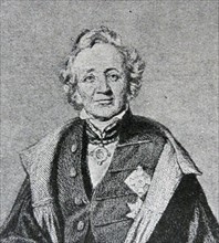Illustrated portrait of Leopold von Ranke