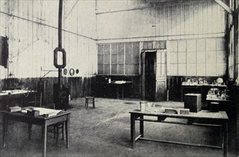 The interior of Madame Curie's old laboratory in Paris