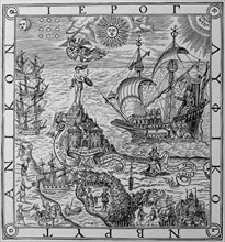 A Hieroglyphic of Britain Frontispiece to John Dee's 'Arte of Navigation' AD 1577