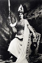 Lilli Lehmann as Brunnhilde in Wagner's Der Ring des Nibelungen.