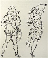 Figures designed by Inigo Jones for the masque, 1893