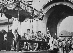 The coronation of King Ferdinand I and Queen Marie of Romania