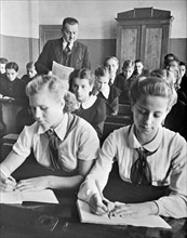 Sixth grade school room in Soviet occupied Latvia