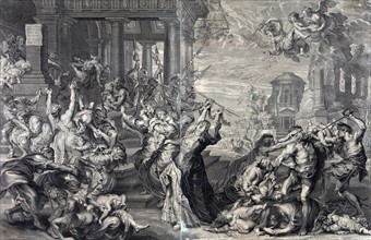 Print showing the massacre of the innocents ordered by Herod