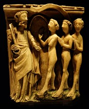 Alabaster panel scenes depicting from the Last Judgement