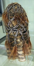 Headdress made with the hair of the deceased