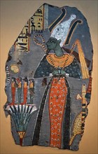 Fragment of a fresco depicting the Egyptian God Osiris