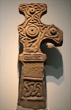 Fragmented Anglo-Saxon stone cross head