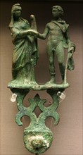 Bronze attachment showing either Hermes