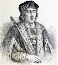 Engraved portrait of Henry VII