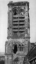 the tower of the Soissons Cathedral