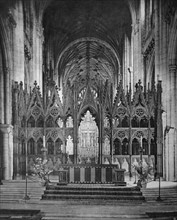 the interior of Winchester Cathedral