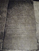 Tombstone of Jane Austen at Winchester Cathedral