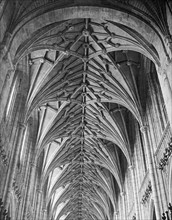 the interior of Winchester Cathedral