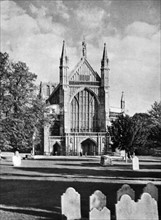 the exterior of Winchester Cathedral