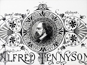 Engraved portrait of Alfred Lord Tennyson