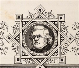 Engraved portrait of William Makepeace Thackeray