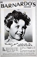 1937 advert for Barnardo's Home for orphans