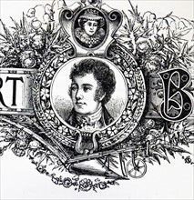 Engraved portrait of Robert Burns