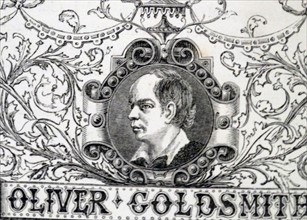 Engraved portrait of Oliver Goldsmith