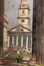 Coloured sketch of St Martin-in-the-Fields