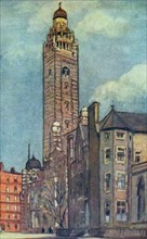 Coloured sketch of Westminster Cathedral