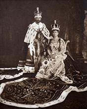 King George V and Queen mary of England after their coronation in 1911
