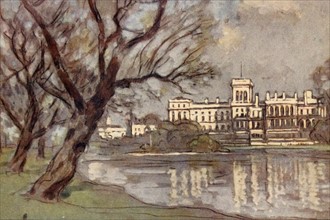 Coloured sketch of The Foreign and Commonwealth Office from St. James's Park