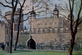 Coloured sketch of the Tower of London
