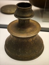 Brass candlesticks with Arabic inscription