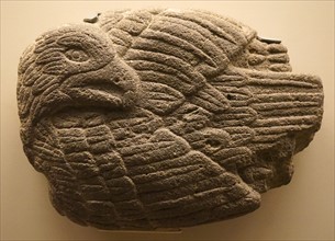 Basalt relief of an eagle