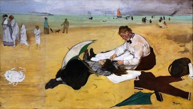Beach Scene' by Edgar Degas