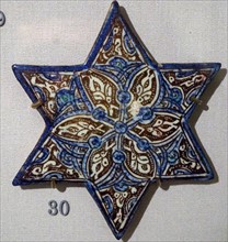 Lustre star tiles with cobalt and turquoise