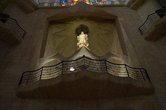 Details from the interior of the Basílica I Temple Expiatory de la Sagrada Família