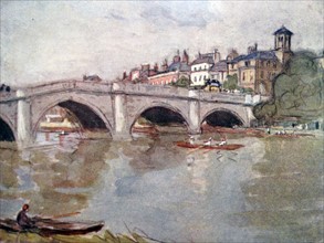 Colour sketch of Richmond Bridge