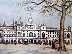 Colour sketch of the Horse Guards from St. James's Park