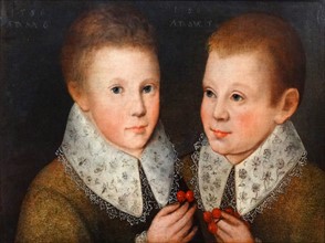 Portrait of two brothers by the English School