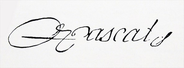 Signature of Blaise Pascal