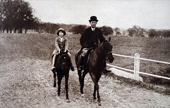 Princess Elizabeth during a riding lesson