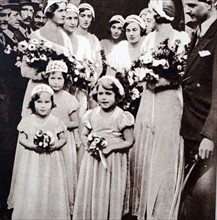 Wedding day of Lady May Cambridge and Captain Henry Abel Smith