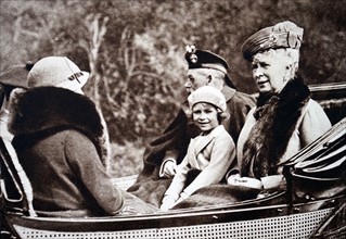 Princess Elizabeth with her grandparents